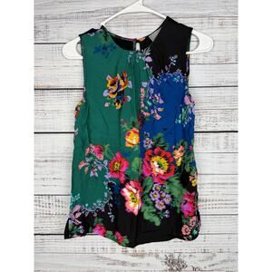 Anthropologie Vanessa Virginia Floral Career Sleeveless Top Office XS Multicolor